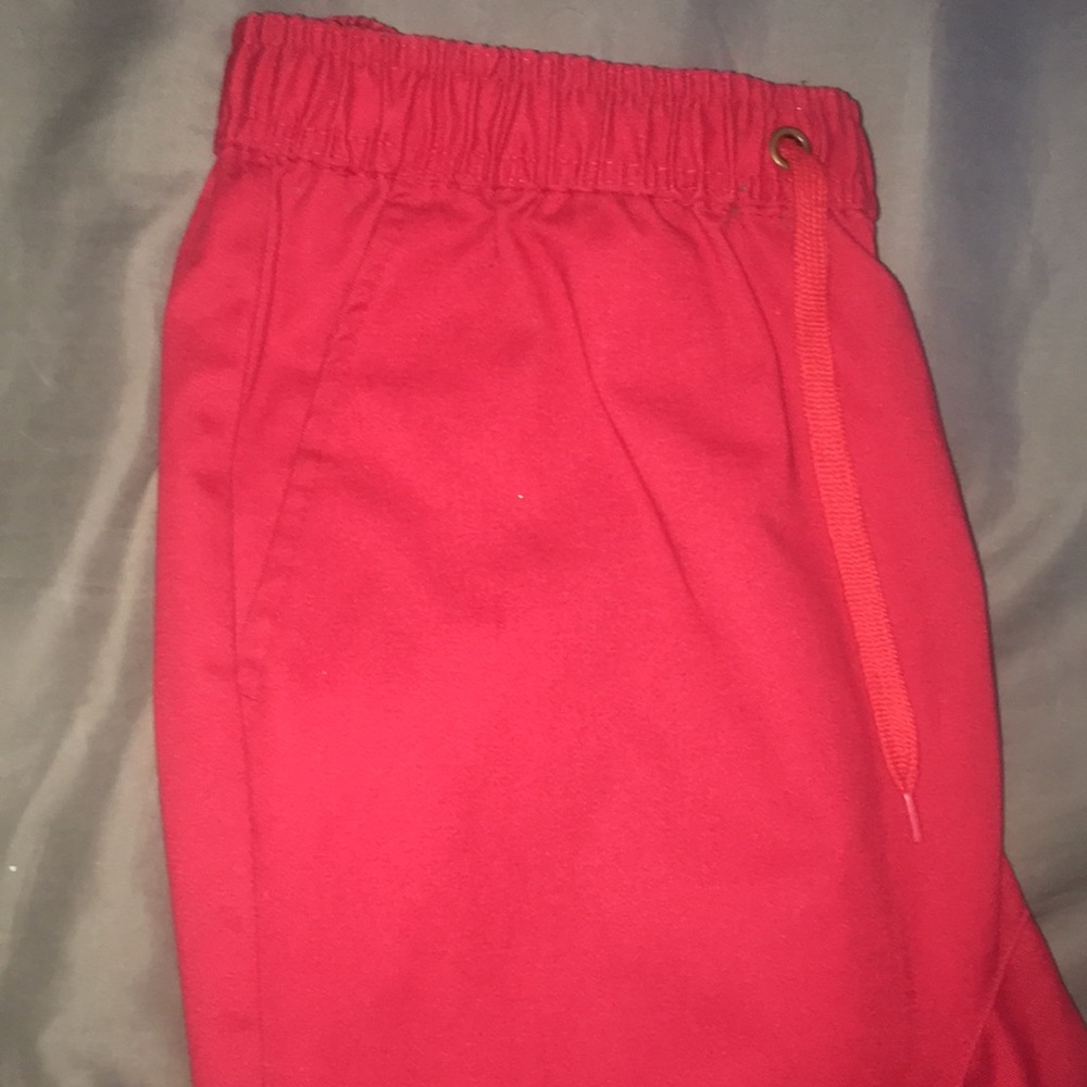 Red joggers